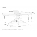 Стол обеденный SIGNAL LOGAN Ceramic белый/черный мат 160-200/90
